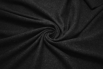 Пальтовая черная ткань W-129729
