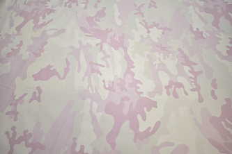Хлопок белый розовый абстракция W-126447