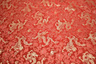 Китайский красный цветы животные W-132062