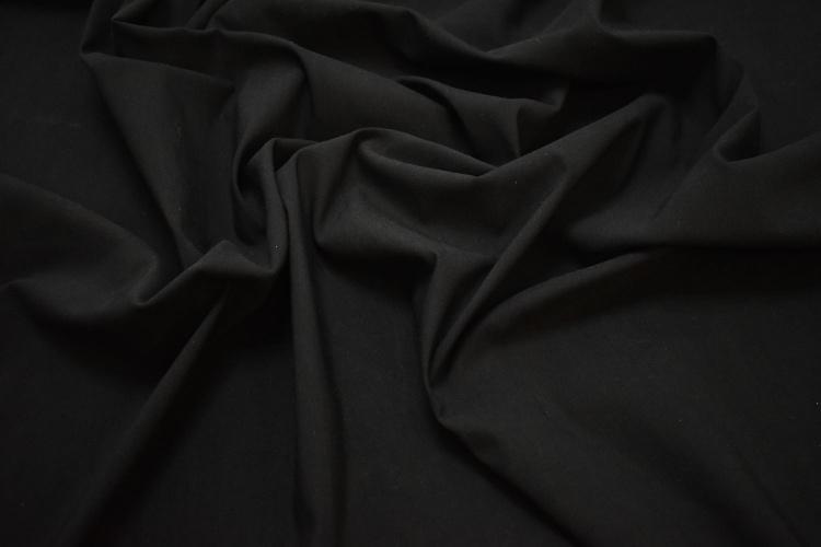 Костюмная черная ткань W-132316
