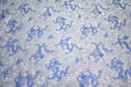 Китайский синий цветы животные W-131503