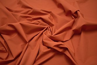 Курточная оранжевая ткань полоска W-131032