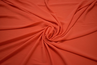 Плательная оранжевая ткань W-131293
