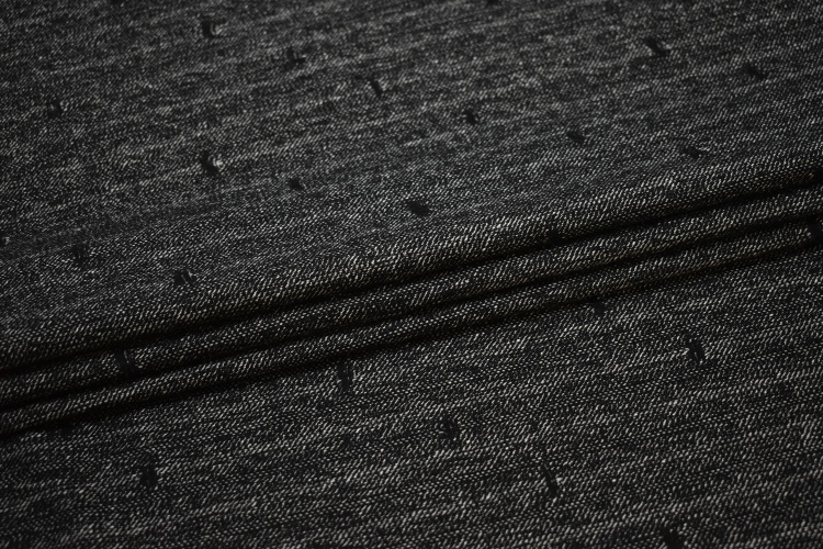 Костюмная серая черная ткань W-132542