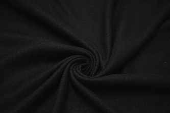 Пальтовая черная ткань W-129734
