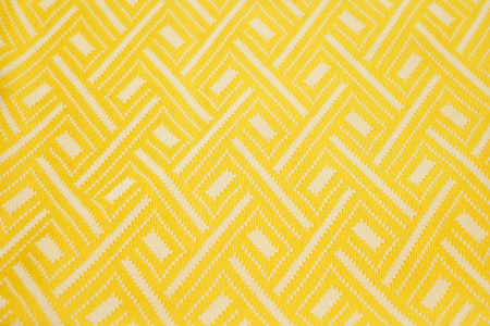 Трикотаж желтый белый геометрический узор W-132685