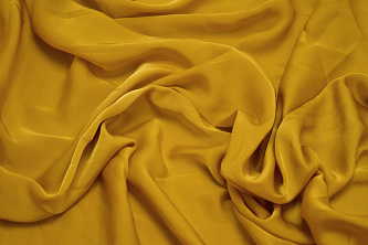 Плательная желтая ткань W-127206