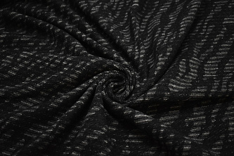 Пальтовая черная серая ткань абстракция W-133071