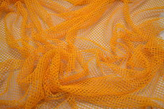Сетка-стрейч оранжевого цвета W-125666