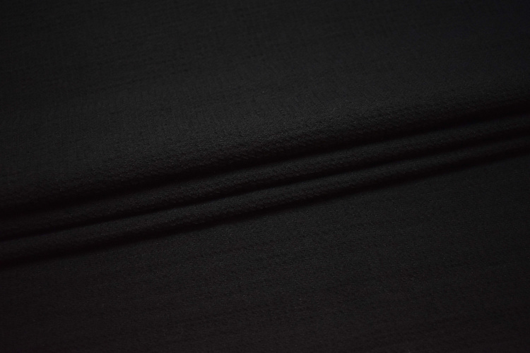 Костюмная черная ткань W-131221