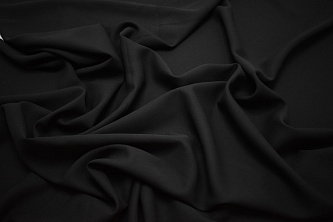 Плательная черная ткань W-127188