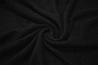 Пальтовая черная ткань W-129760