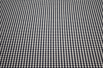 Рубашечная белая синяя ткань клетка W-130660
