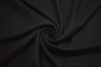 Пальтовая черная ткань W-130189