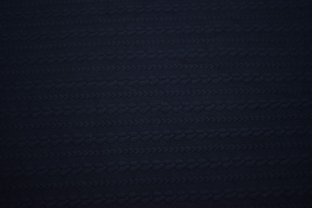 Трикотаж фактурный синий W-127624