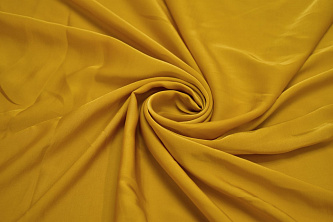 Плательная желтая ткань W-127206