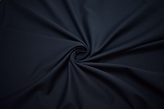 Костюмная тёмно-синяя ткань с эластаном W-131796