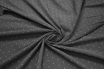 Рубашечная белая черная ткань геометрия W-131869