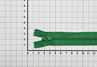 Молния неразъемная юбочная зеленая W-133275