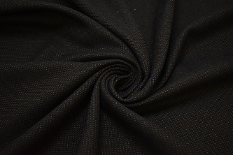 Пальтовая черная коричневая ткань W-133024