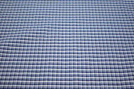 Рубашечная ткань синяя белая клетка W-130621
