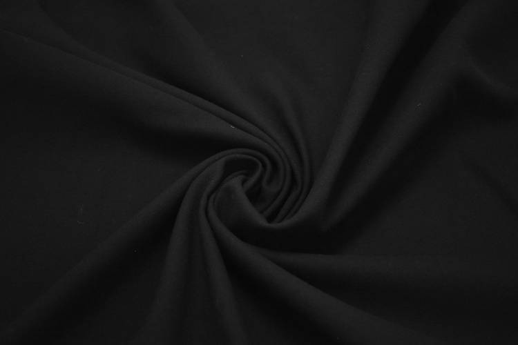 Костюмная черная ткань W-129638