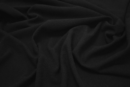 Пальтовая черная ткань W-126980