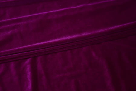 Бархат-стрейч фиолетовый W-133515