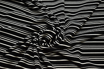 Плательная черная ткань белая полоска W-132006