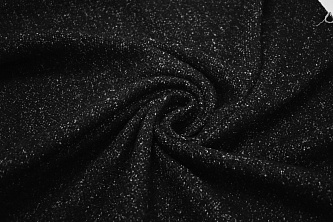 Пальтовая серая черная ткань W-132781