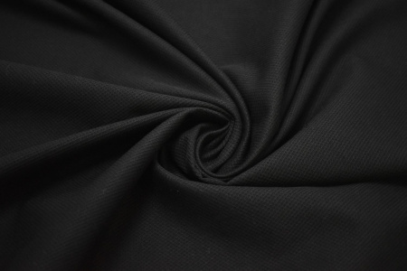 Костюмная черная ткань W-125537