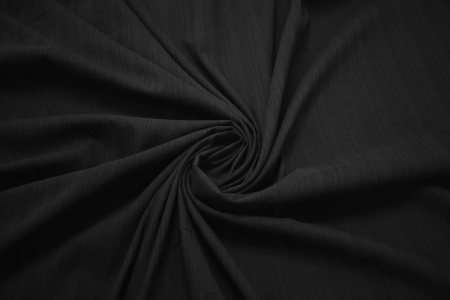 Рубашечная черная фактурная ткань W-132259