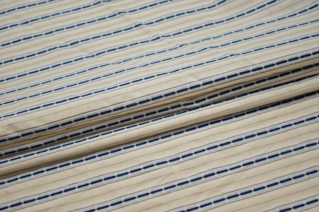 Рубашечная ткань синяя полоска W-128816