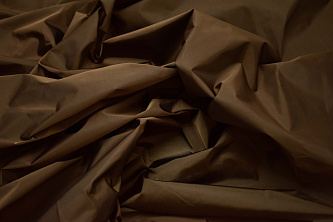 Курточная однотонная коричневая ткань W-133502