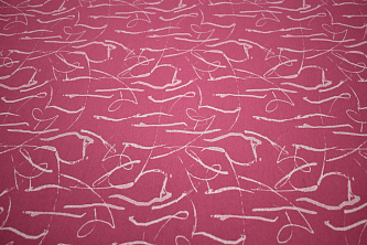 Жаккард розовый серый абстракция W-132098