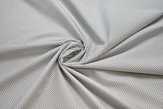 Рубашечная белая синяя ткань геометрия W-131558