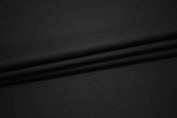 Костюмная черная ткань W-125493