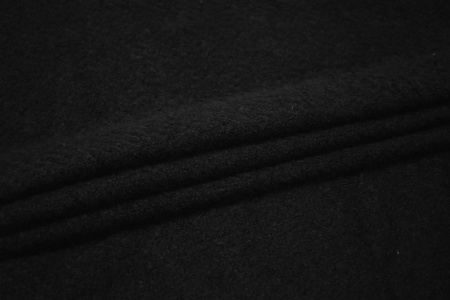 Пальтовая черная ткань W-129760