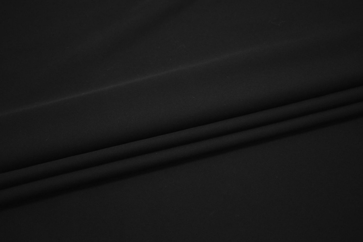 Костюмная черная ткань W-130128