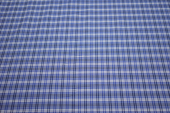 Рубашечная синяя белая ткань полоска W-130976