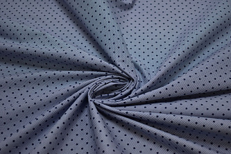 Рубашечная синяя ткань горох W-130951