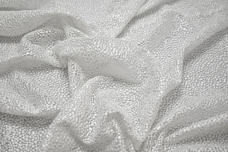 Сетка белая с вышивкой цветы W-129058