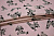 Жаккард розово-черный птицы W-129018