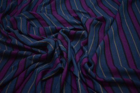 Рубашечная синяя фиолетовая ткань W-130225