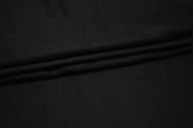 Плательная черная ткань W-126273