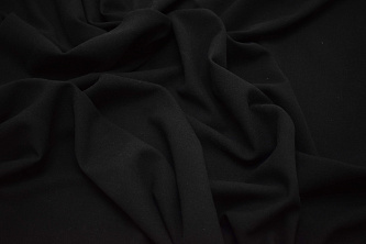 Костюмная черная ткань W-132056