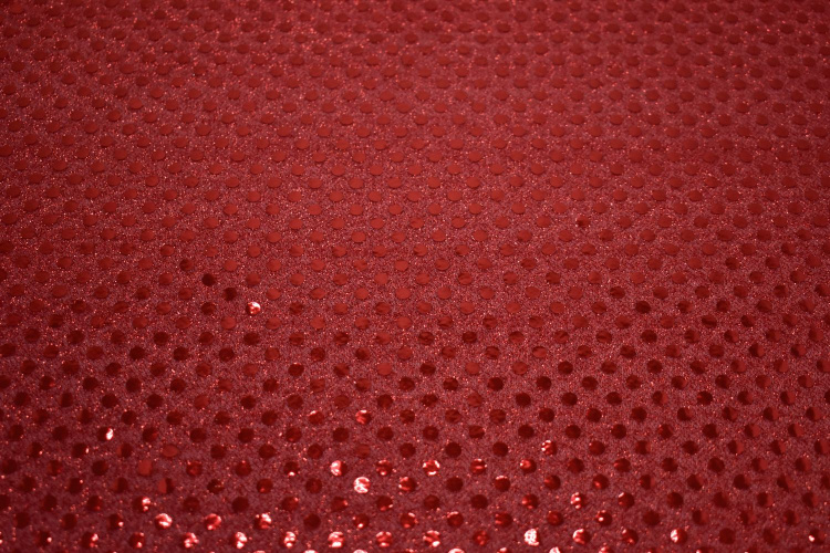 Сетка красная с пайетками W-127987