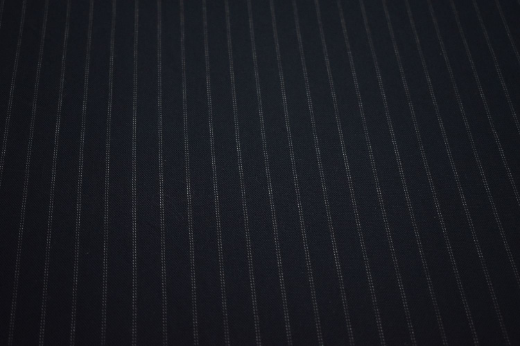 Трикотаж синий серый полоска W-127933