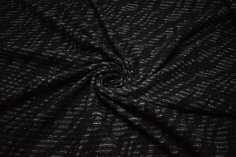 Костюмная черная ткань W-129727