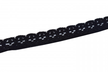 Декоративная резинка черного цвета ширина W-133341